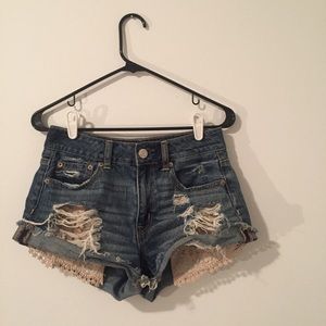Denim HighWaisted Shorts